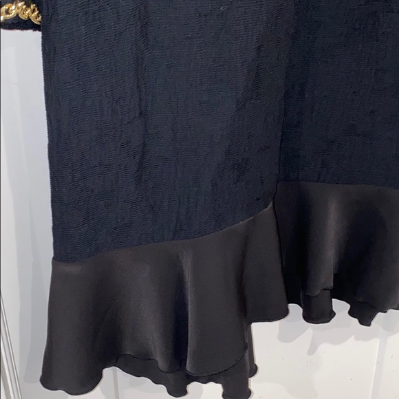 Zara Basics Black Dress with Ruffle Women’s Size M - Picture 4 of 6